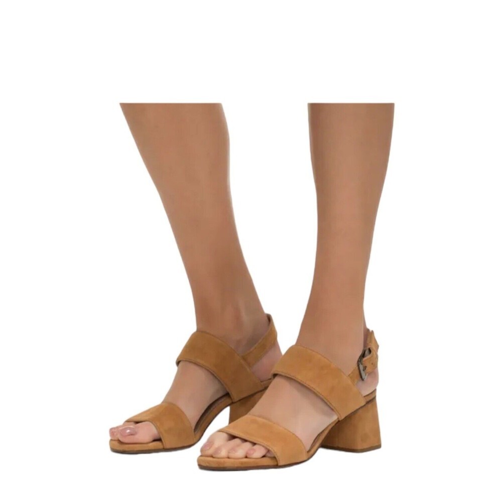 Lamica Leather Heel Slingback Shoes Women Size‎ 8 EU 38 Camel Made in Italy NWOB